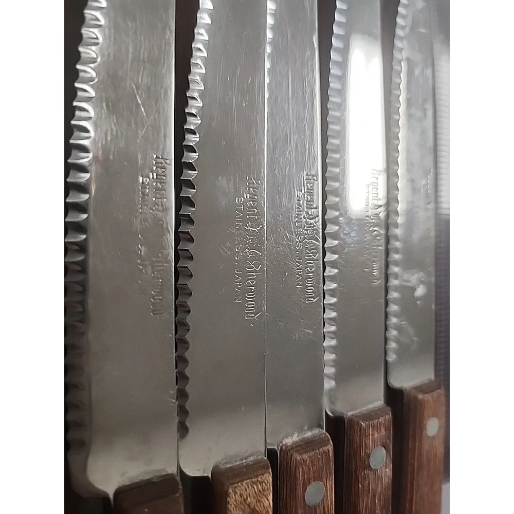 Set ‎ Of 6 VTG Regent Sherwood Steak Knives Stainless. Made In Japan.